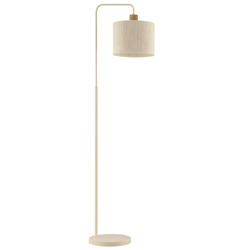 Lampe sur pied Japandi Arlo brun sable avec du bois Brilliant 4004353477072