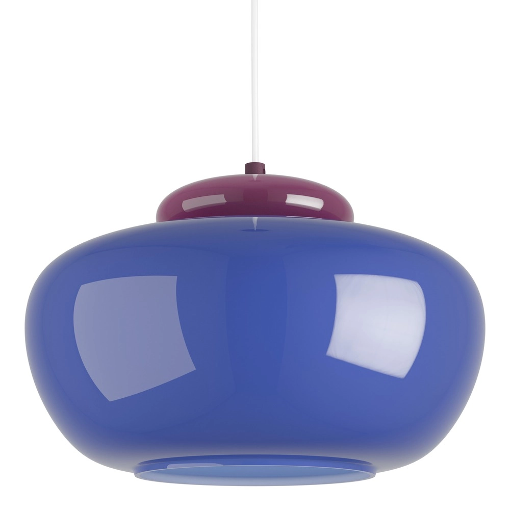 Lampe pendante de conception Berardelli bleu avec violet Ø 30cm Eglo 9008606404988