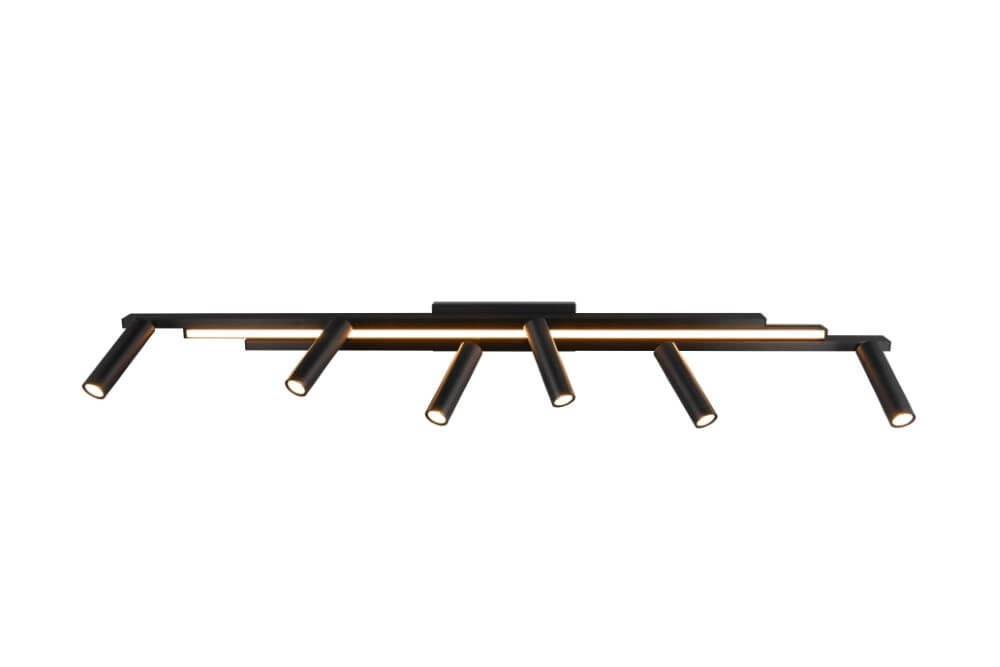 Spot LED 6 lumières Zeno noir Trio 4017807627312