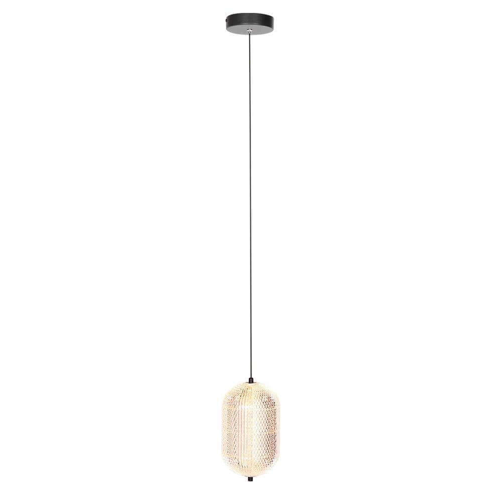 Suspension Geripu noir avec verre ambré Steinhauer 8712746173772