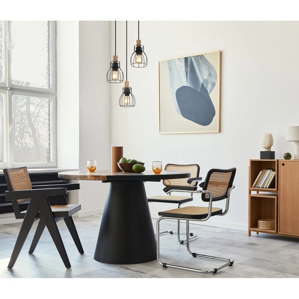 Lampe pendante de campagne Mina Round à 3 lumières Globo 9007371432431