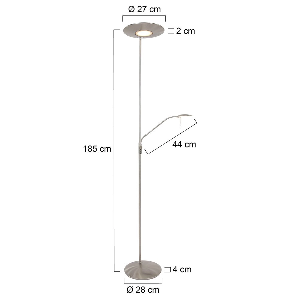 Lampe de lecture led Zodiac Gris métallisé à 2 lumières Steinhauer 8712746122824