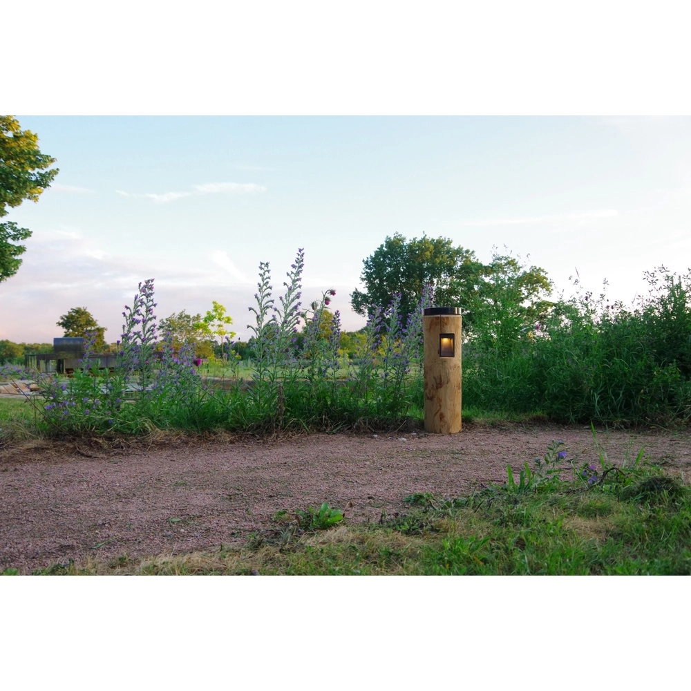 Éclairage solaire en bois Piatto Châtaignier - 65 cm - 2700 000 km Timberlab 8716803514034