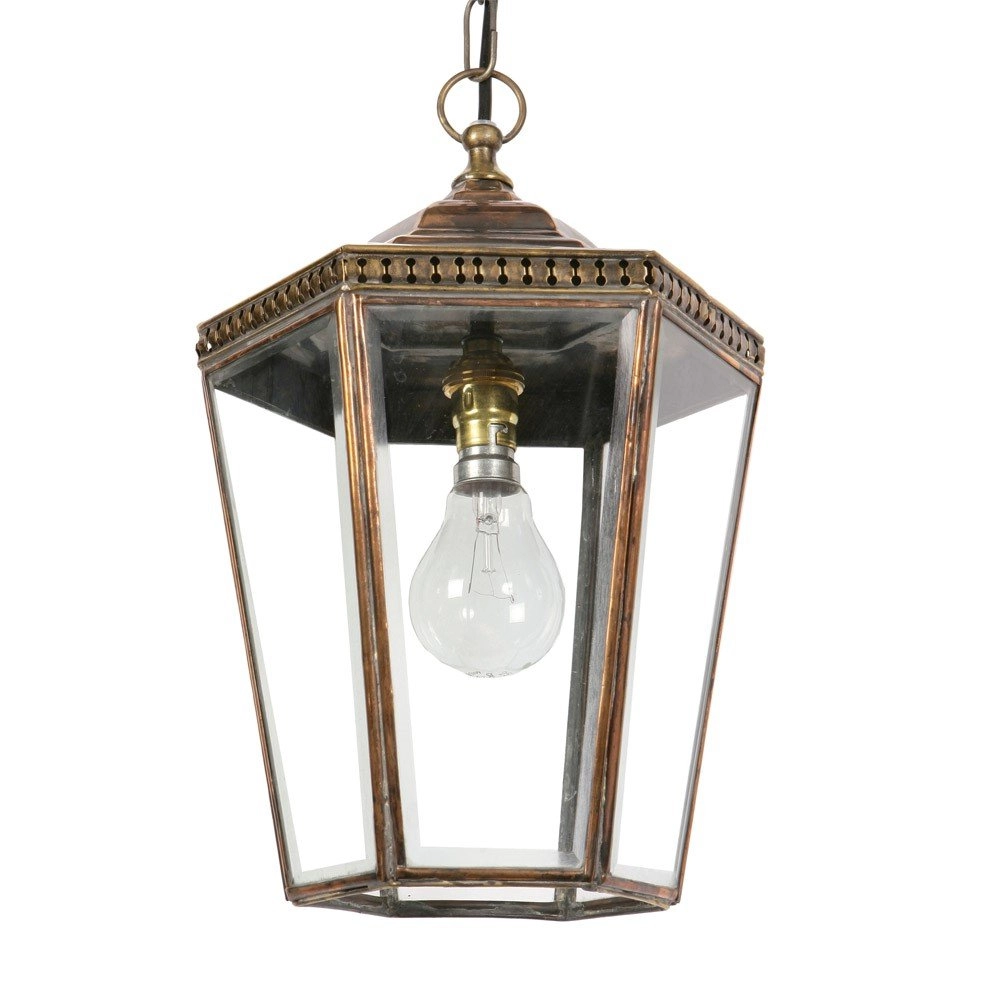 Lampe suspendue antique Chelsea 1 lumière - cuivre antique (ant) Limehouse