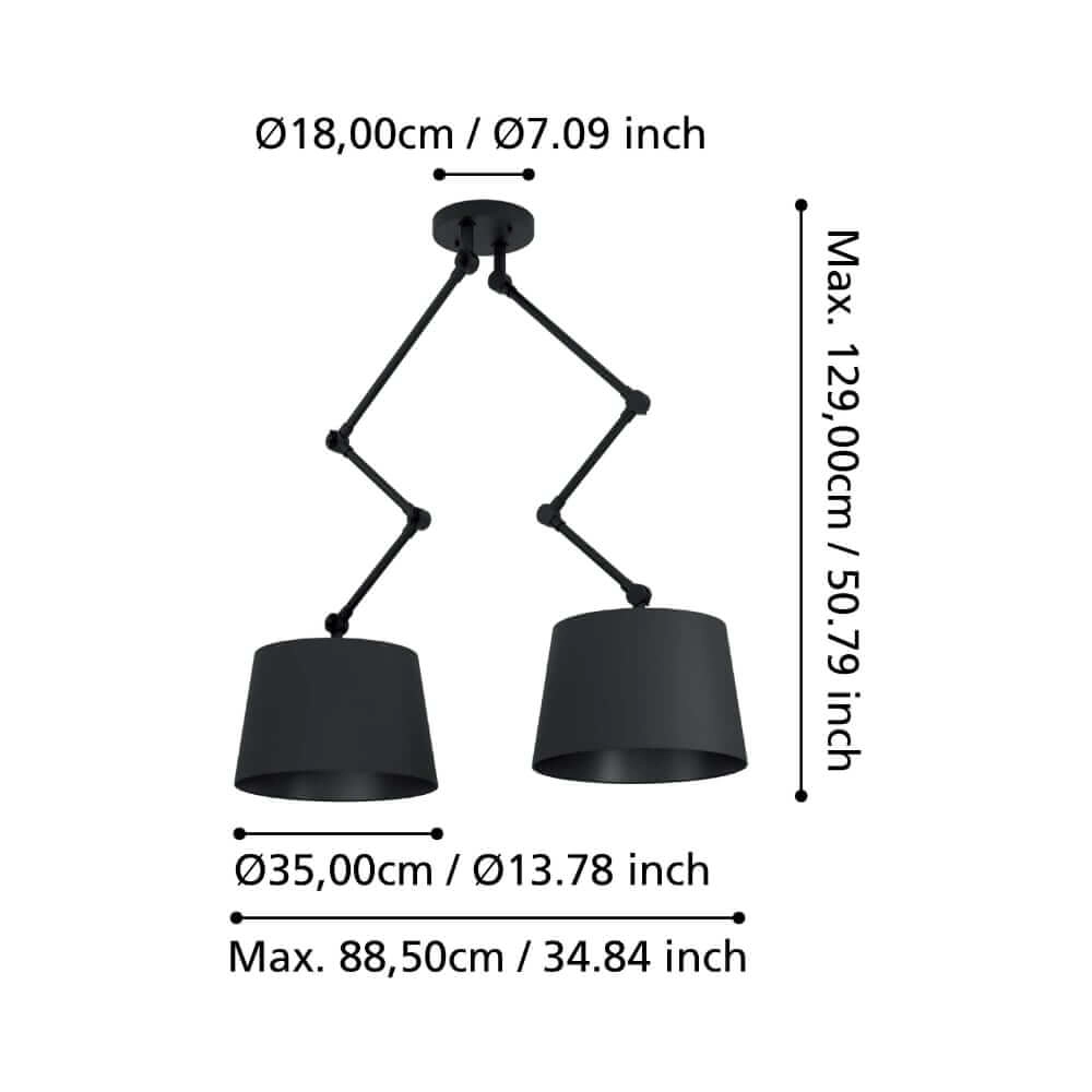 Lampe à suspension double Pistunio Ajustable Stars of Light 9008606238040