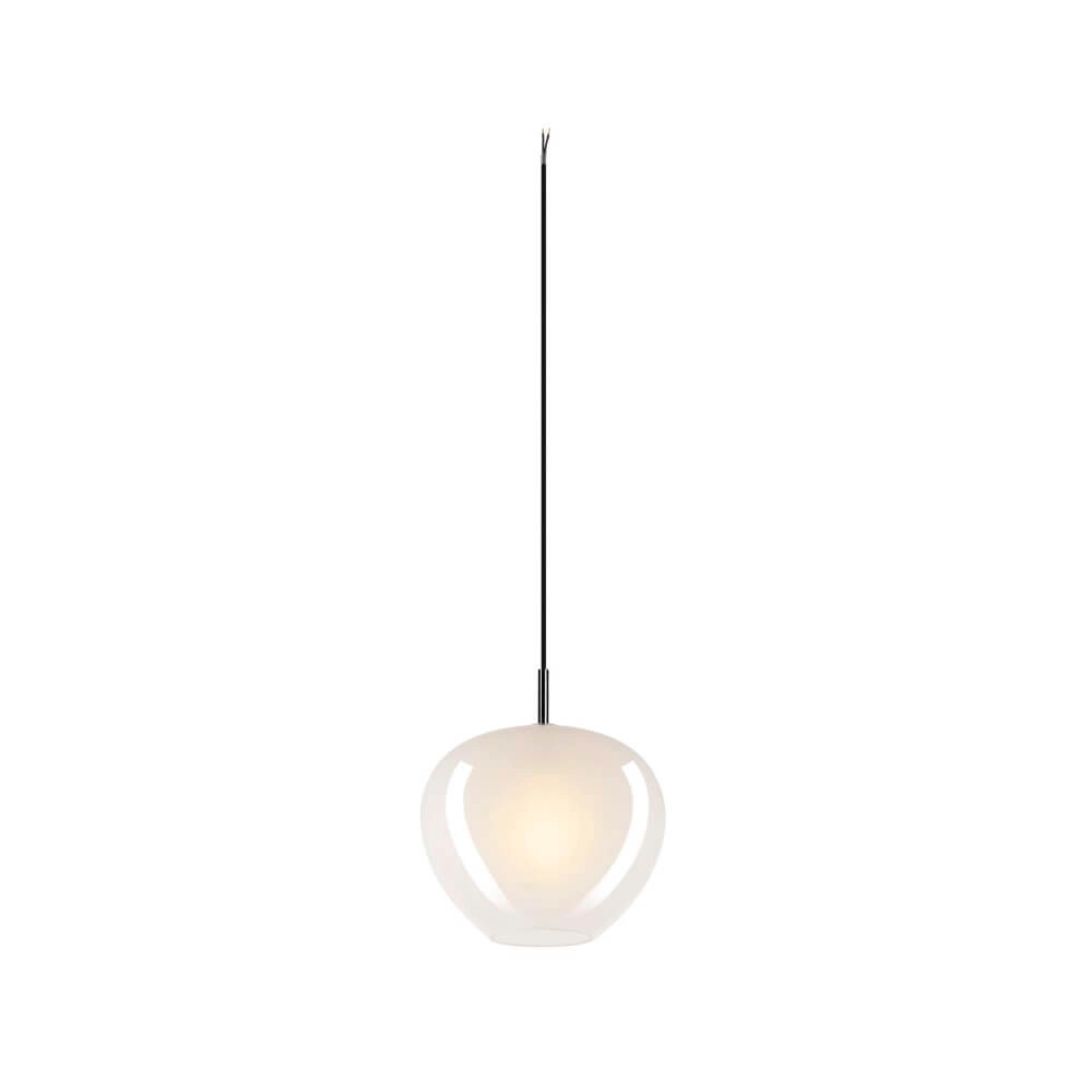 Lampe à suspension en verre Pantilo Ø 29 cm - blanc
