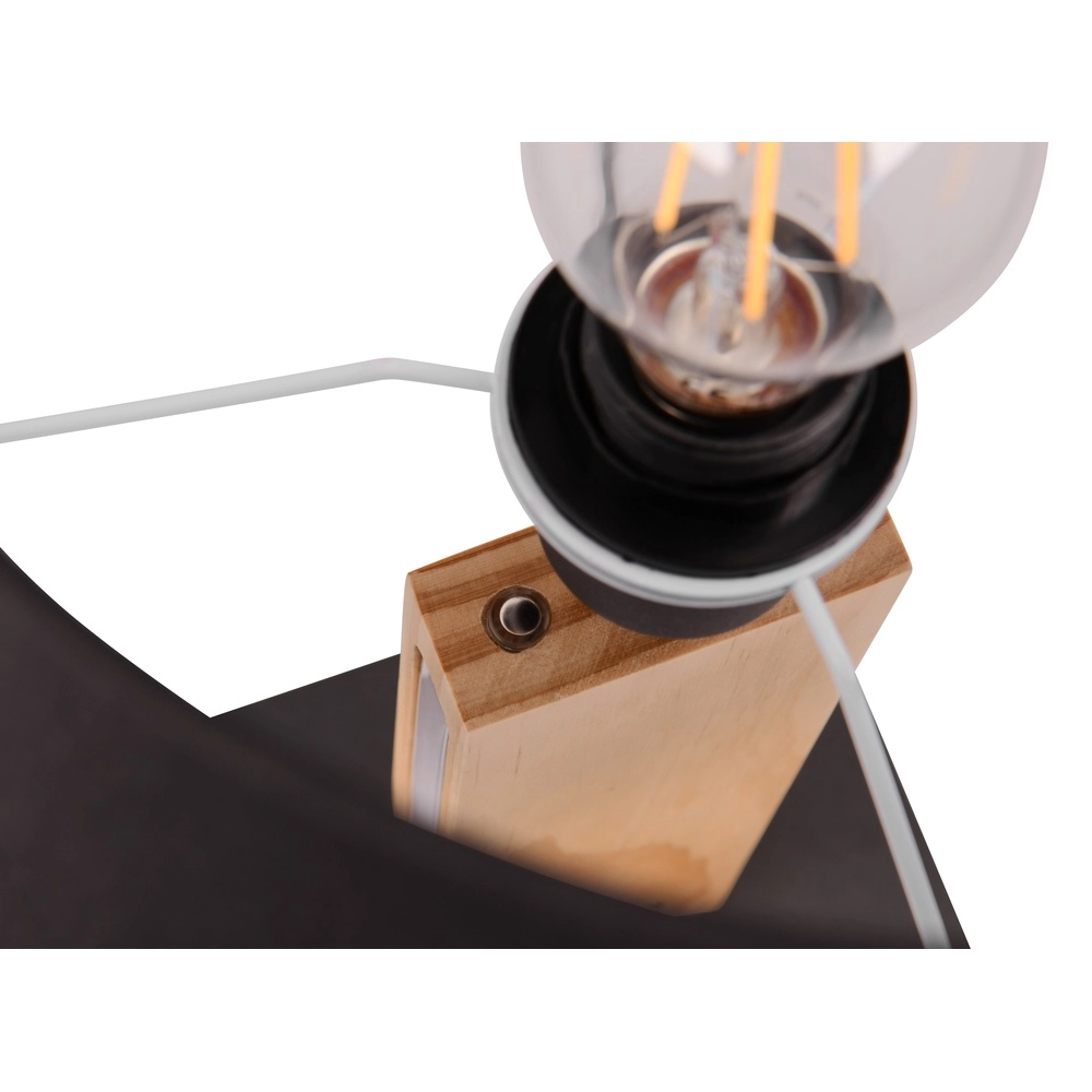Lampe de table Rahul Design noir avec bois Trio 4017807600469