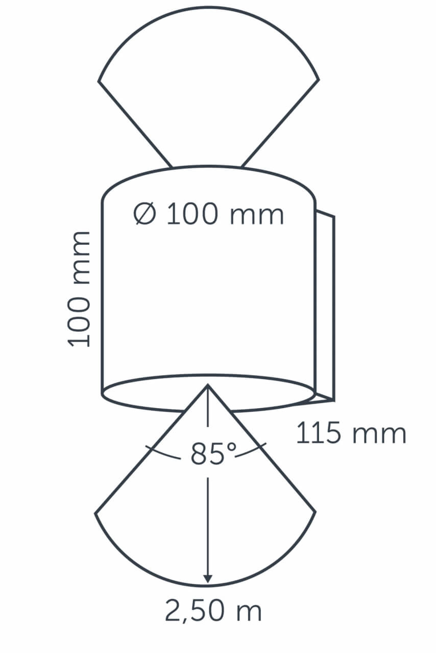 Spot murale Halo Up & Down Dark LED 12 volts In-lite 8717051004308
