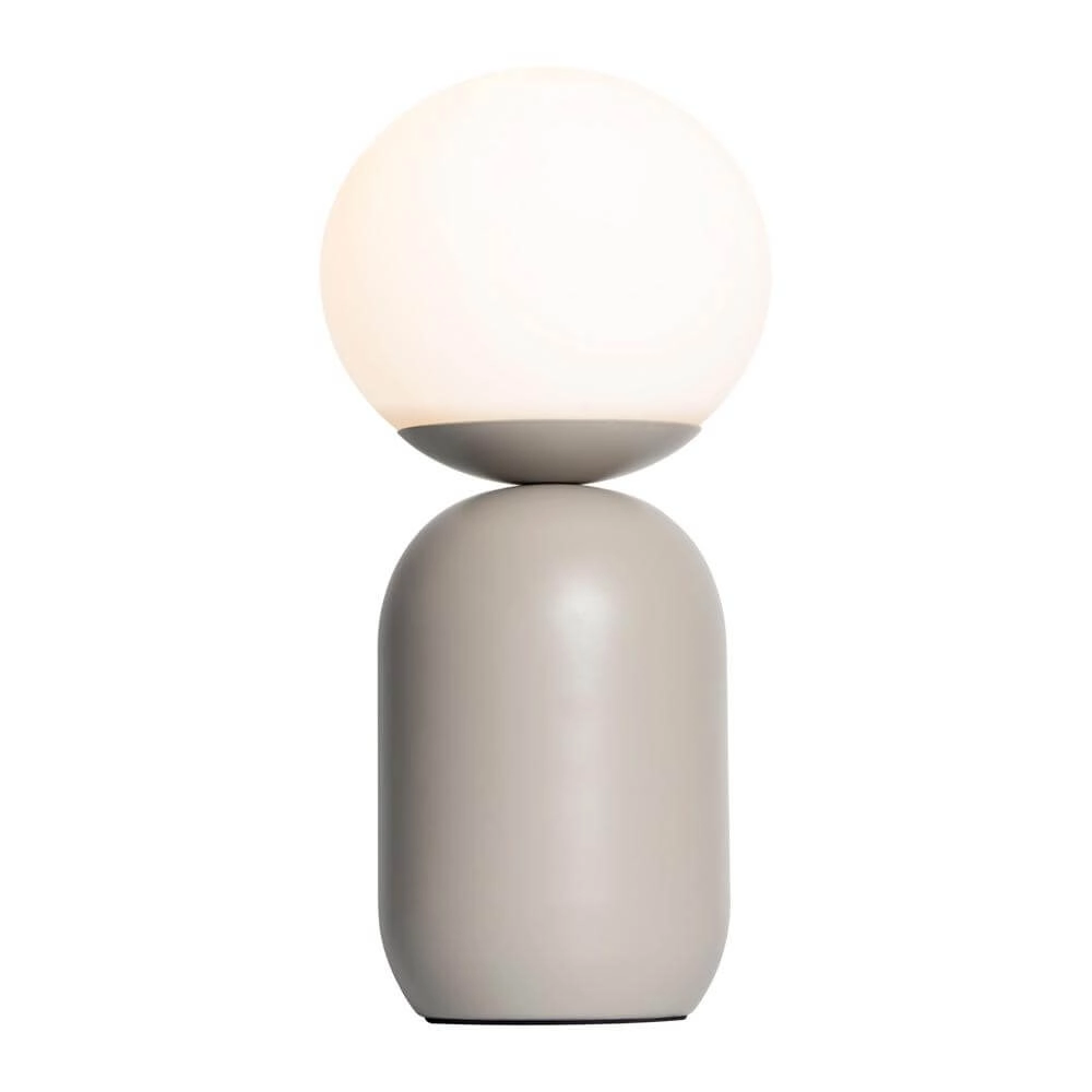 Lampe de table Notti Gris avec blanc Nordlux 5704924001819