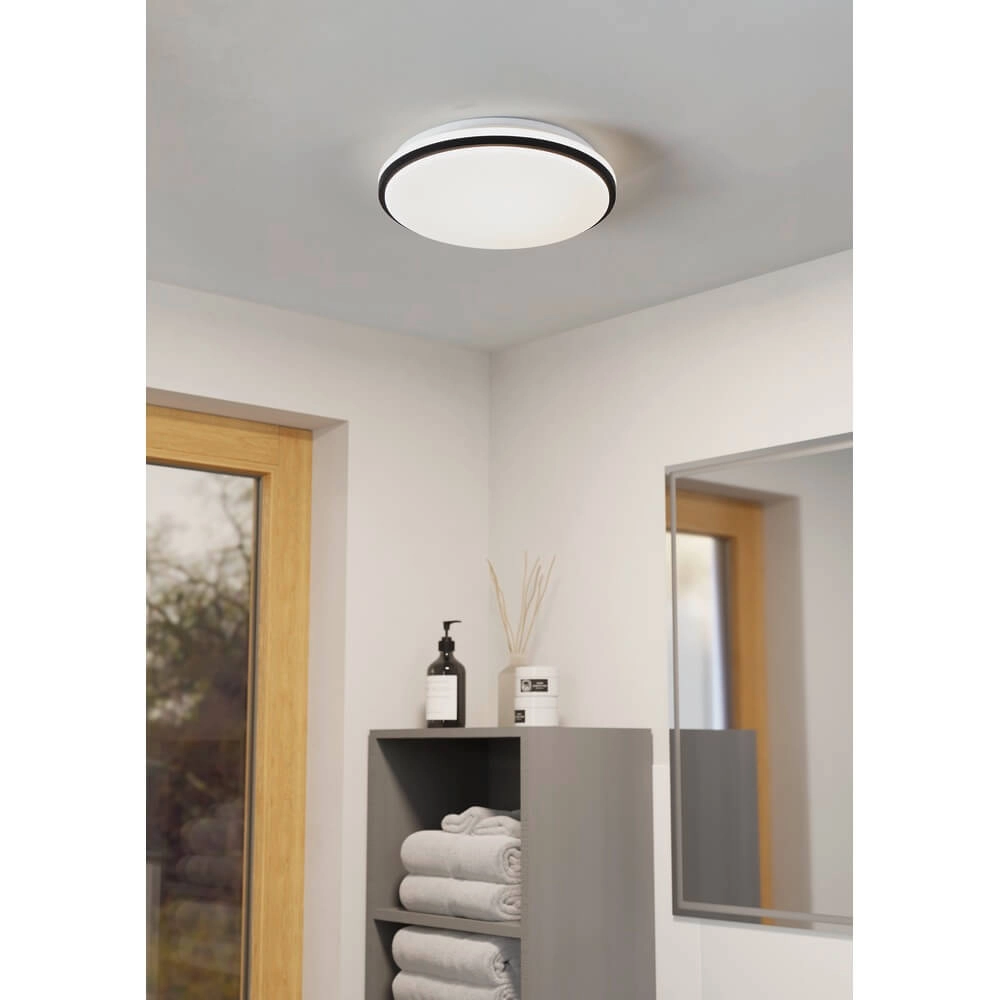 Plafonnier Margidore noir avec blanc Ø 34cm Eglo 9008606313198