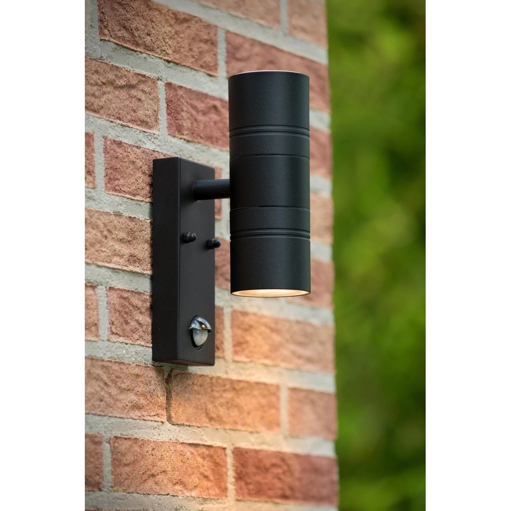 Projecteur mural Arne-Led Ir Noir haut et bas avec capteur