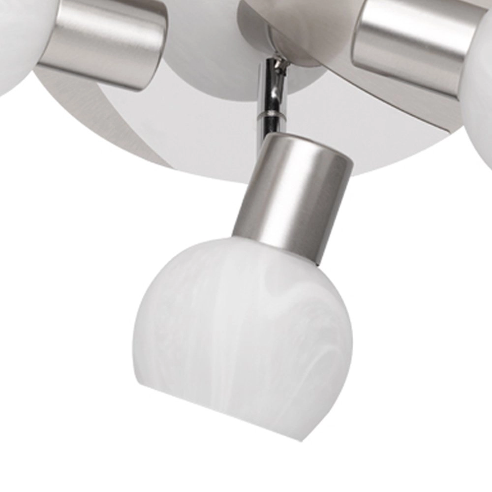 Spot de plafond Antibes 3 lumières nickel mat Trio 4017807353600