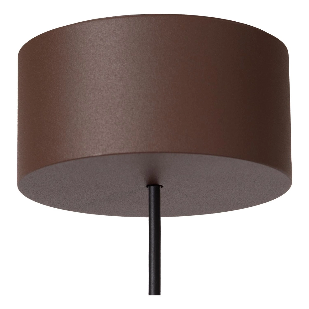 Lampe pendante de conception Lenz brun rouille Ø 11cm IP54 Lucide 5411212334091