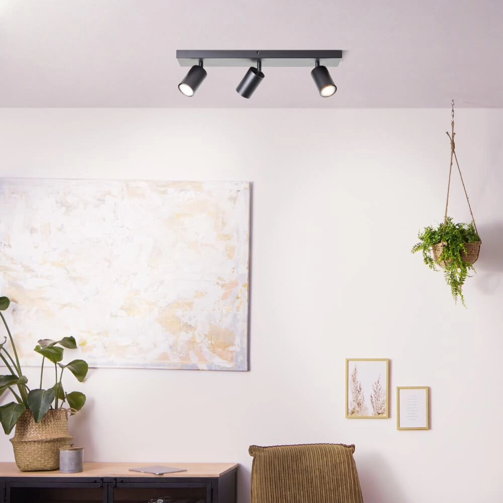 Spot de plafond noir Jello 3 lumières Brilliant 4004353409387
