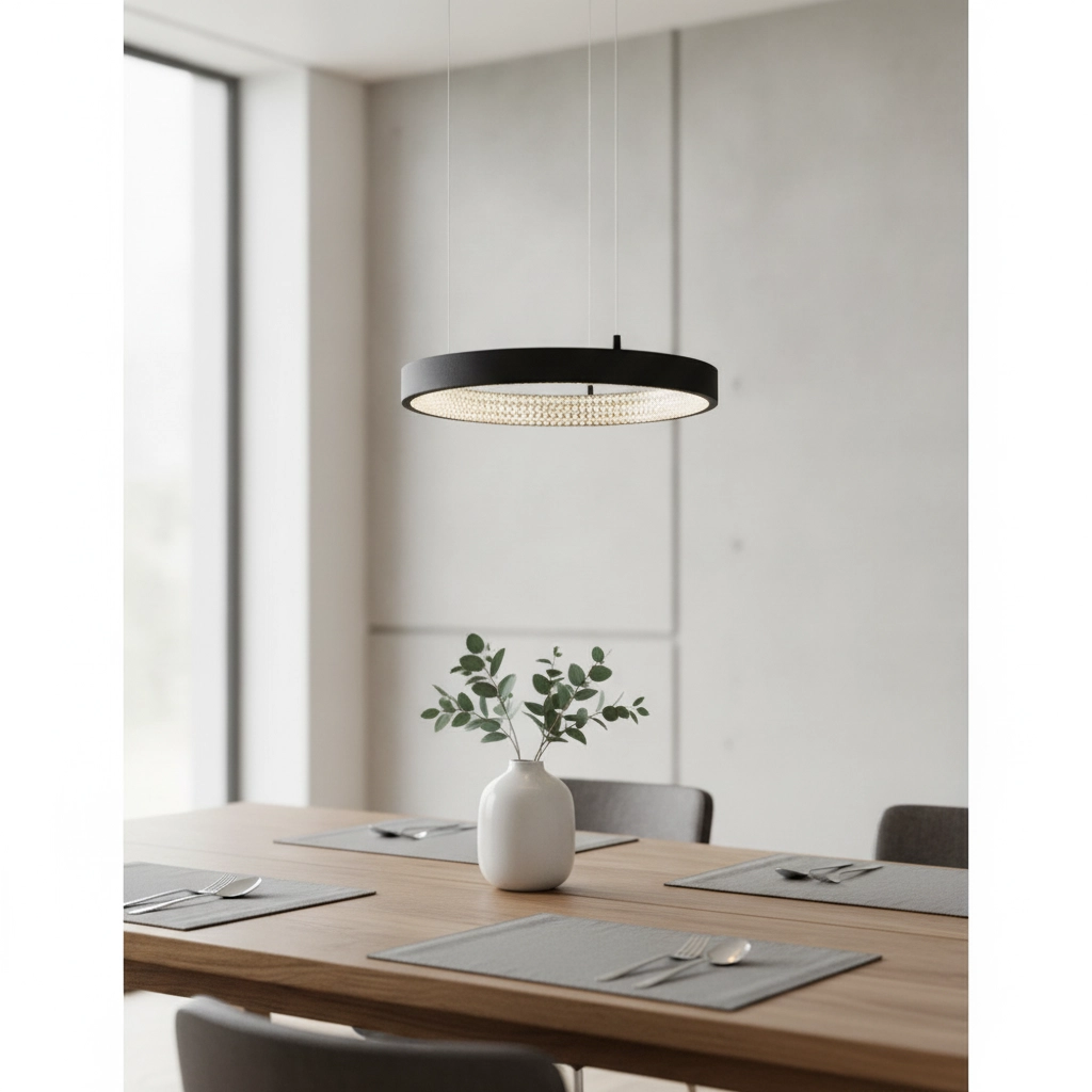 Suspension Preston noir Ø 40cm