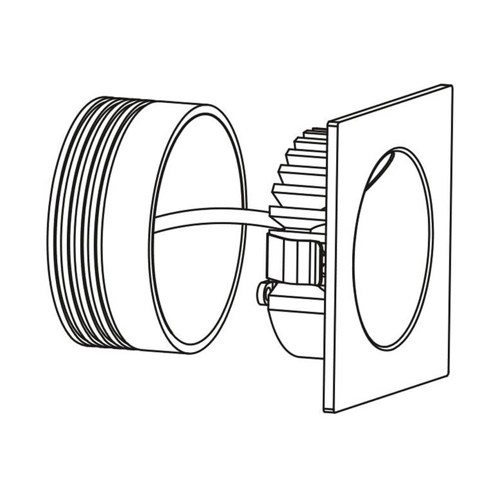 Lampe à encastrer Zarate 8 cm gris Eglo 9002759969028