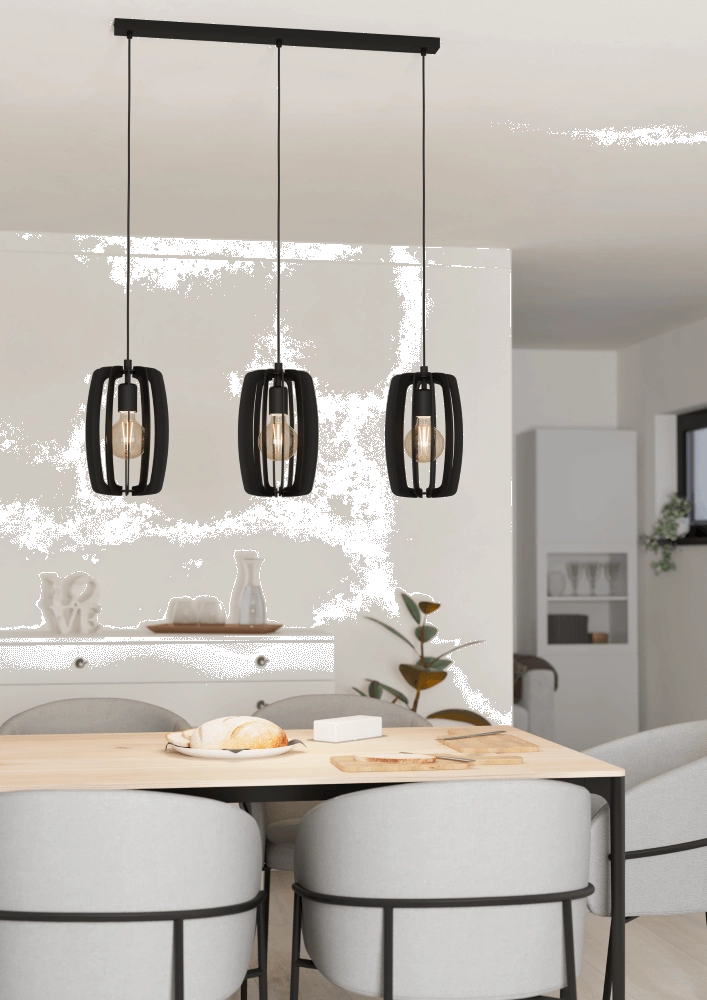 Lampe suspendue pour salle à manger Bajazzara noir Eglo 9008606244355