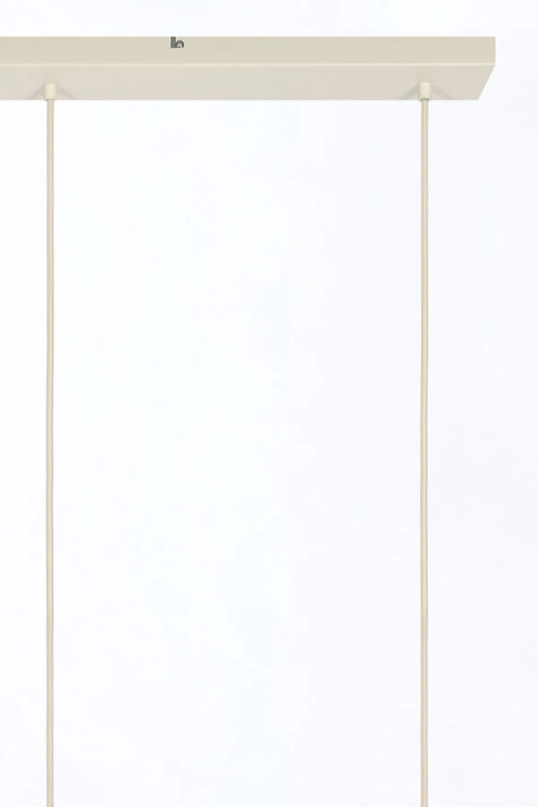 Suspension 3 lumières Bisho Design crème 94cm Light & Living 8717807743314