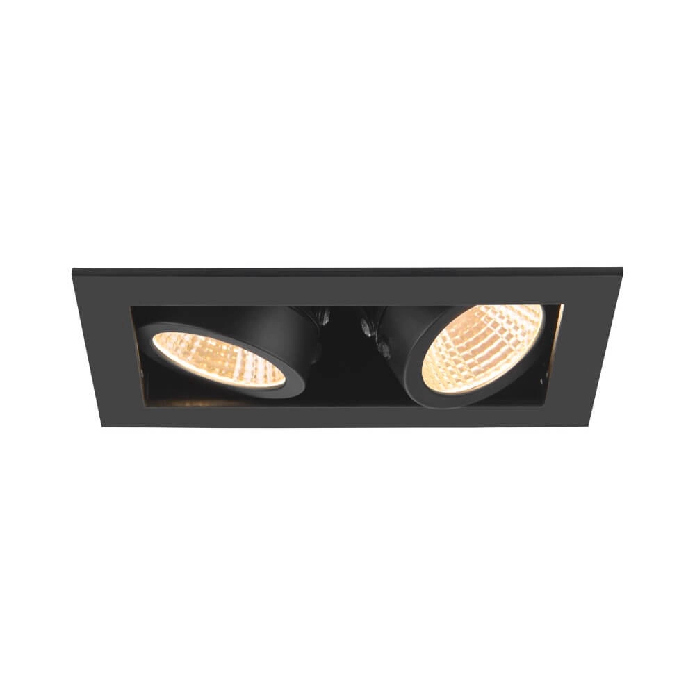 Spot LED encastrable carré Kadux Double 2x LED - noir - 3000K SLV 4024163279109