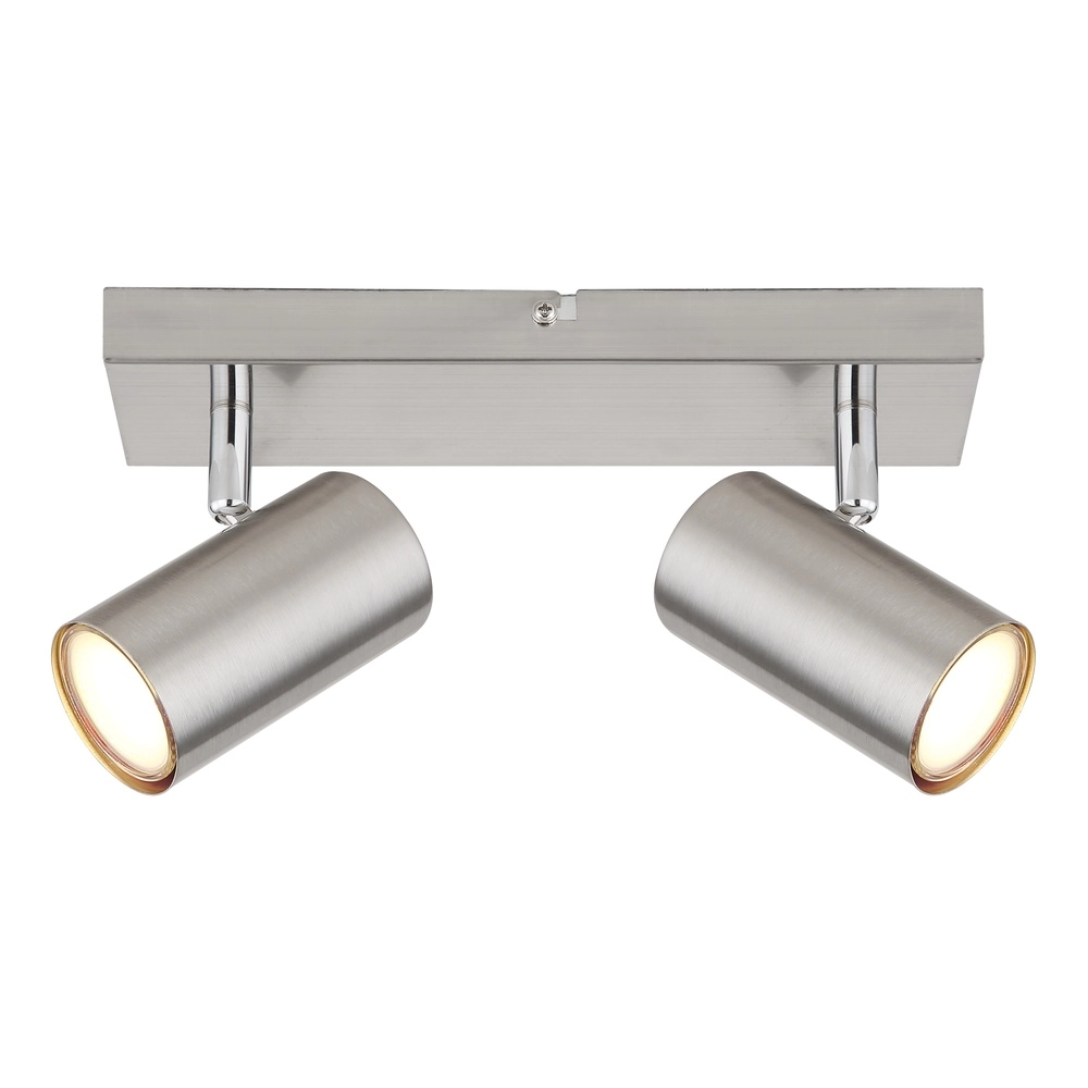 Lampe de plafond à deux lampes Robby nickel Globo 9007371439515
