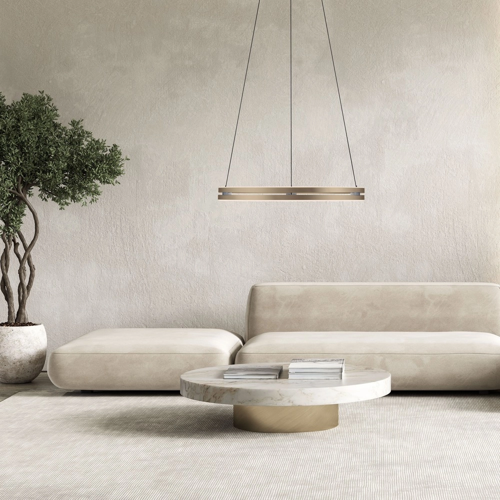 Lampe suspendue de bureau Pure E-Loop bronce - Ø 70 cm Paul Neuhaus 4012248398364