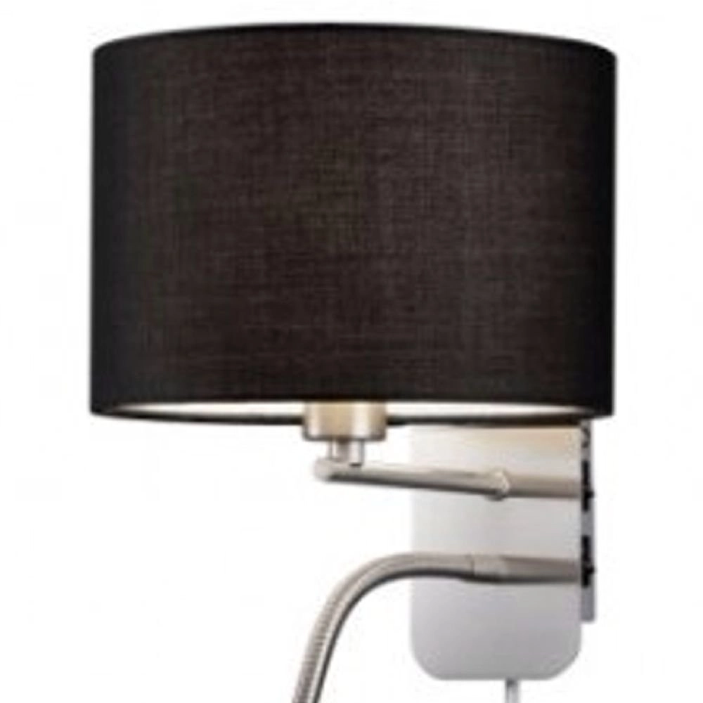 Applique murale Series 2711 avec lampe de lecture et abat-jour noir Trio 4017807247268