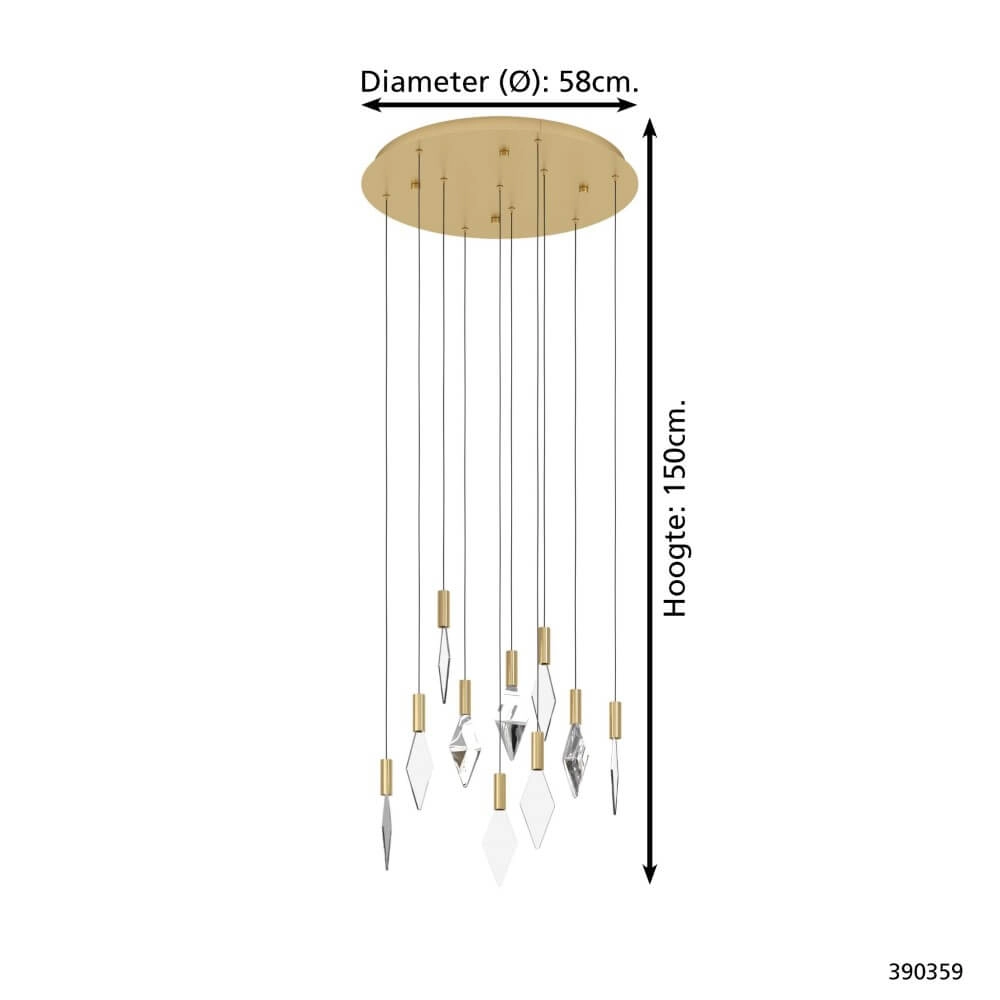 Lampe suspendue dorée Mirador conception Stars of Light 9008606270712