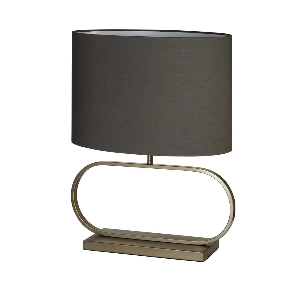 Lampe de table Sleek bronze avec capuchon gris