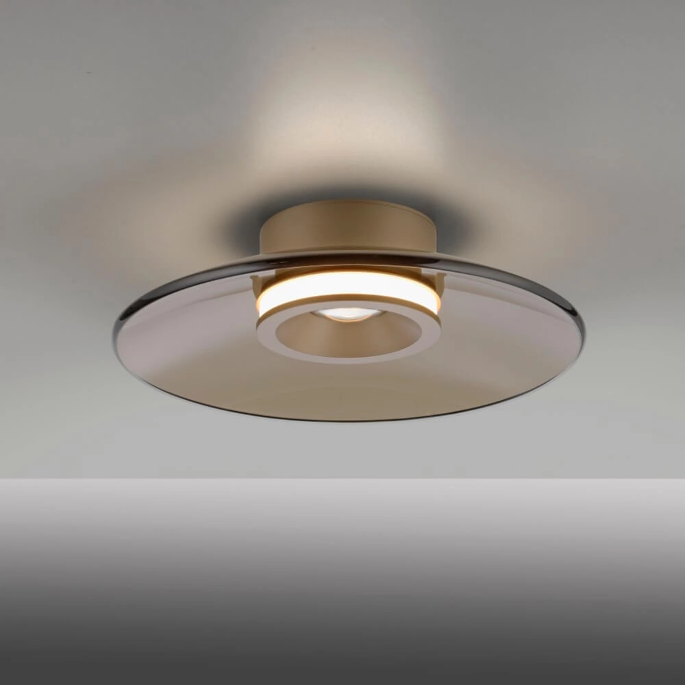 Plafonnier design Pure Moon bronze Ø 32cm Paul Neuhaus 4012248382738