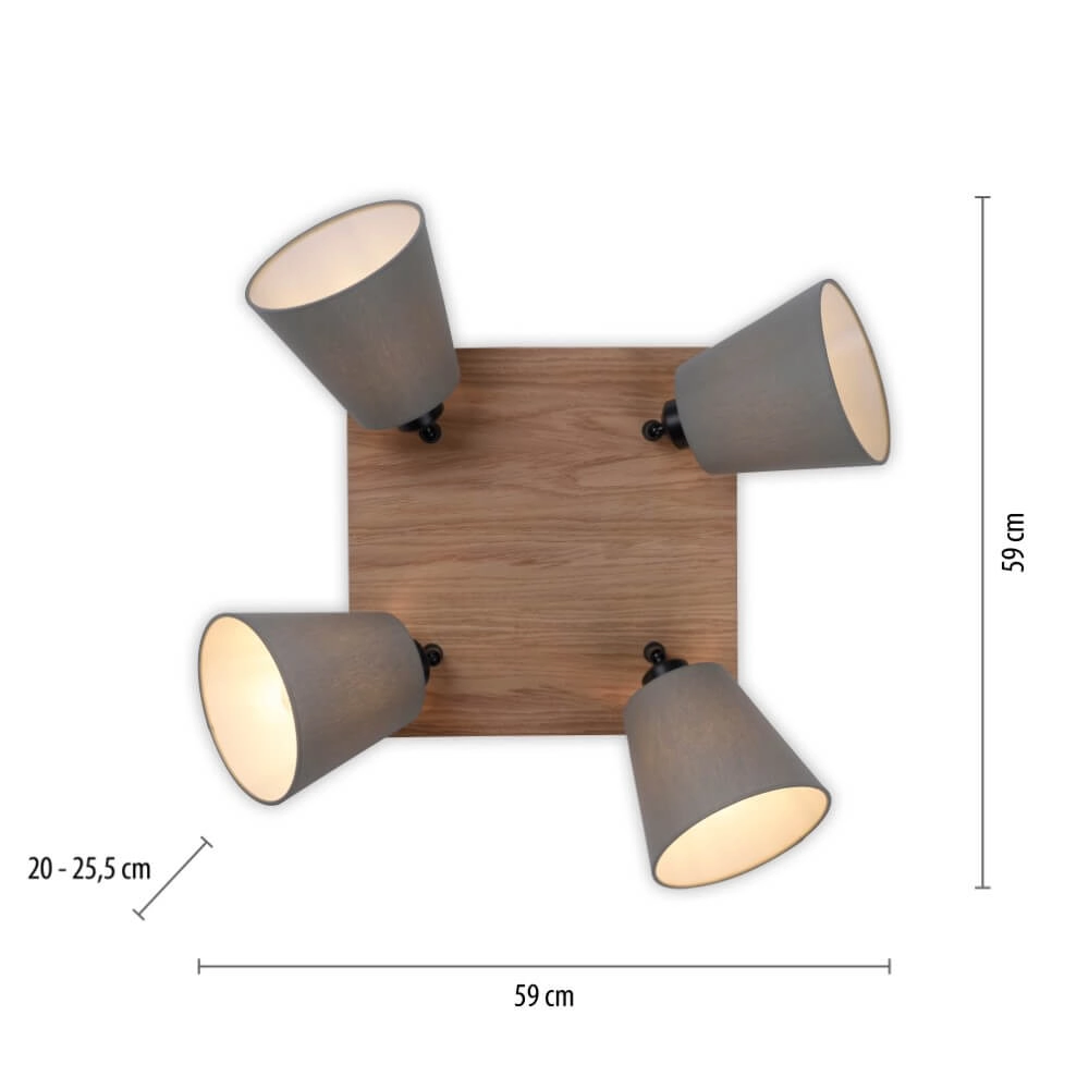 Plafonnier Green Michel 4 lumières Just Light 4043689995058