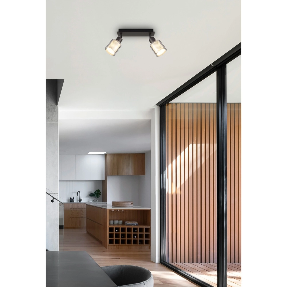 Lampe de plafond à design Villegas Deux pistolets légers en métal Globo 9007371572946