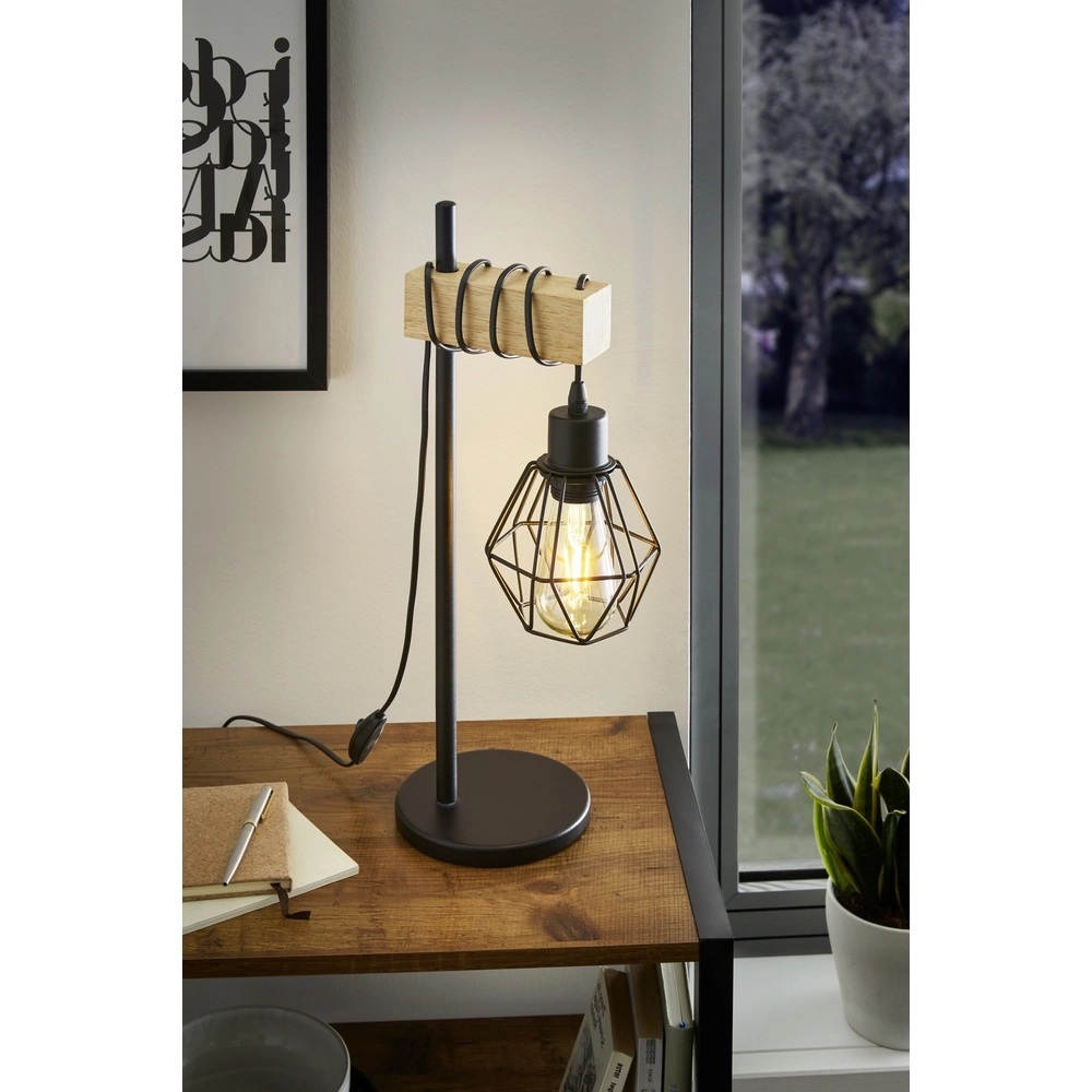 Lampe de table Townshend 5 bois avec interrupteur Eglo 9002759440794