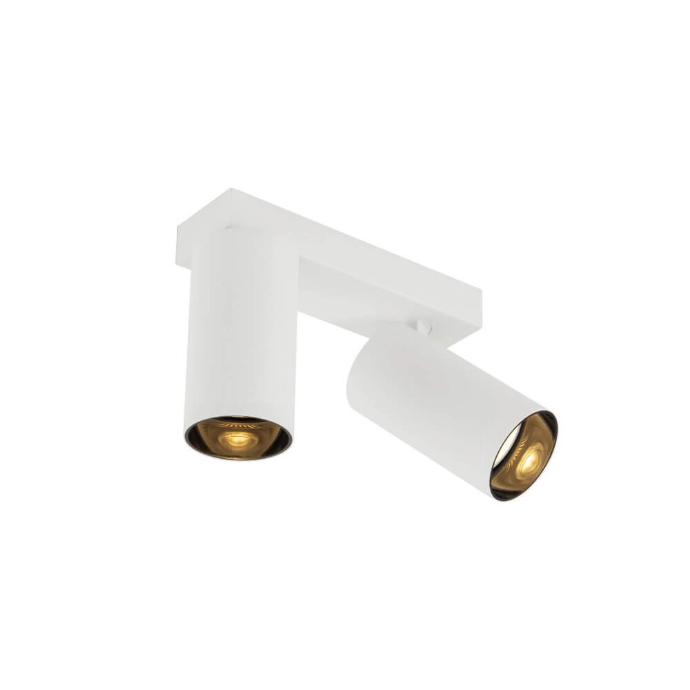 Spot double en saillie Kami Double blanc avec du noir SLV 4024163288705