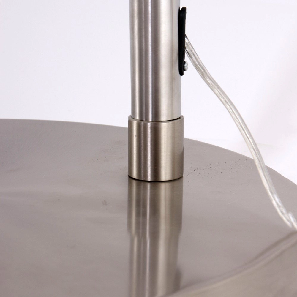 Lampe à arc Stresa Acier inoxydable avec abat-jour blanc Steinhauer 8712746092882