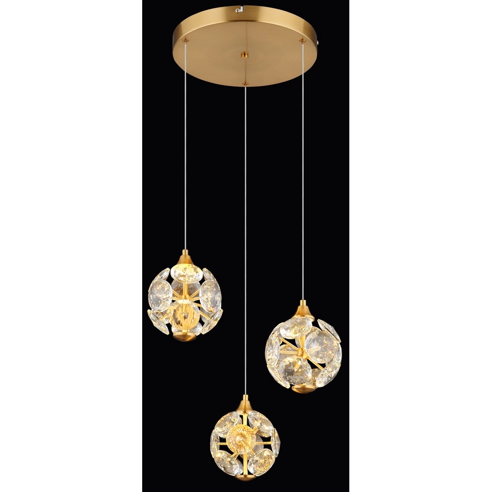 Lampe pendante à 3 lampes Virina or Ø 65cm Globo 9007371449620