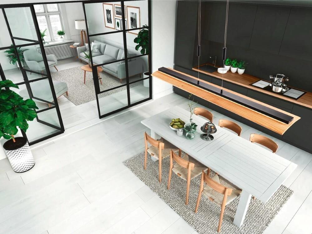 Lampe suspendue Shine-Wood noir Fischer & Honsel 4003694610773