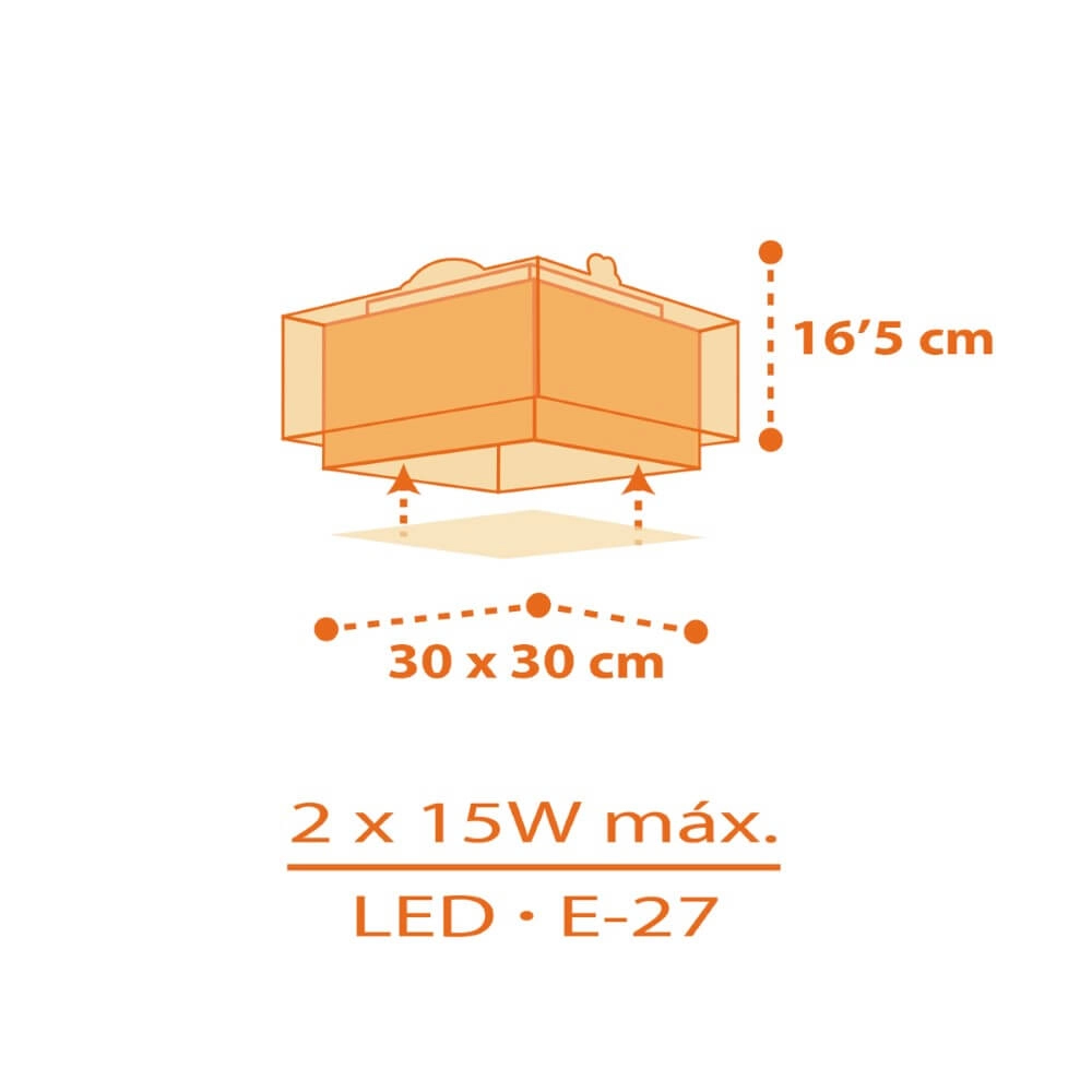 Plafonnier carré Dinos Dalber 8420406734569