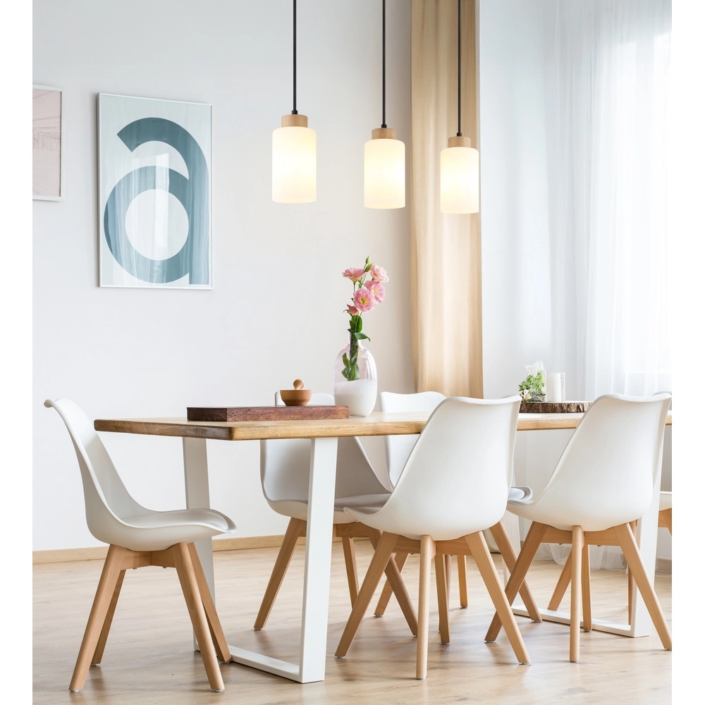 Lampe suspendue Rowena Bois 3-léger Globo 9007371580248