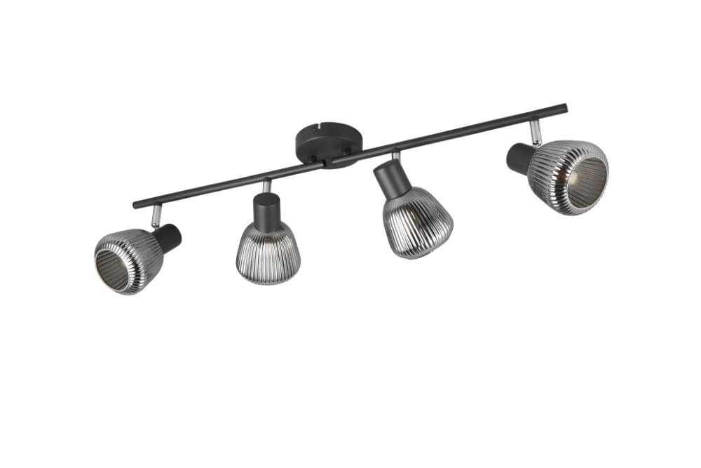 Plafonnier 4 lumières Tarifa avec verre strié Trio 4017807615852