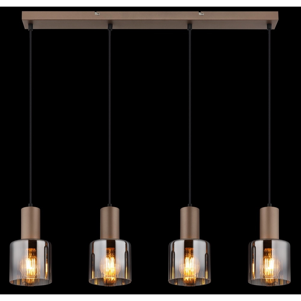 Lampe suspendue Walton Café marron 4 clairs Globo 9007371586189