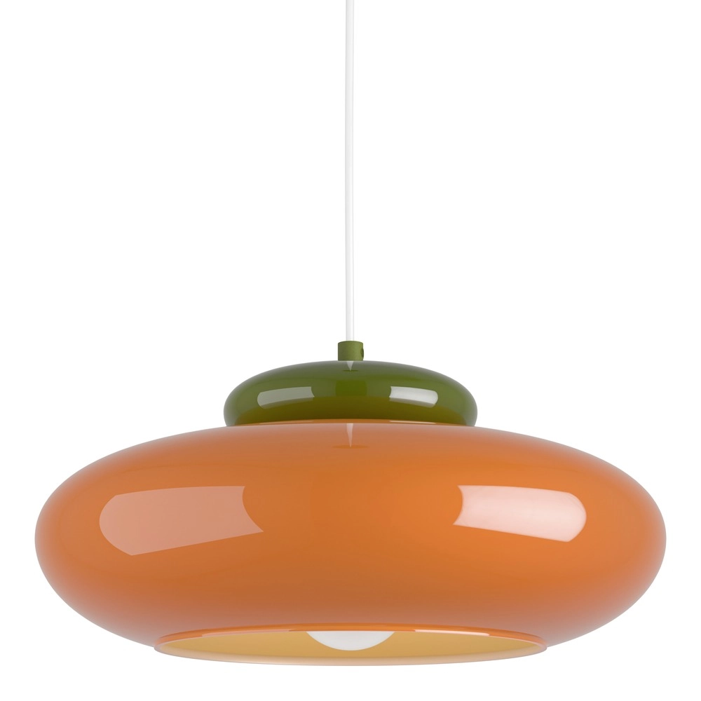 Lampe pendante de conception Berardelli orange avec vert Ø 32cm Eglo 9008606405008