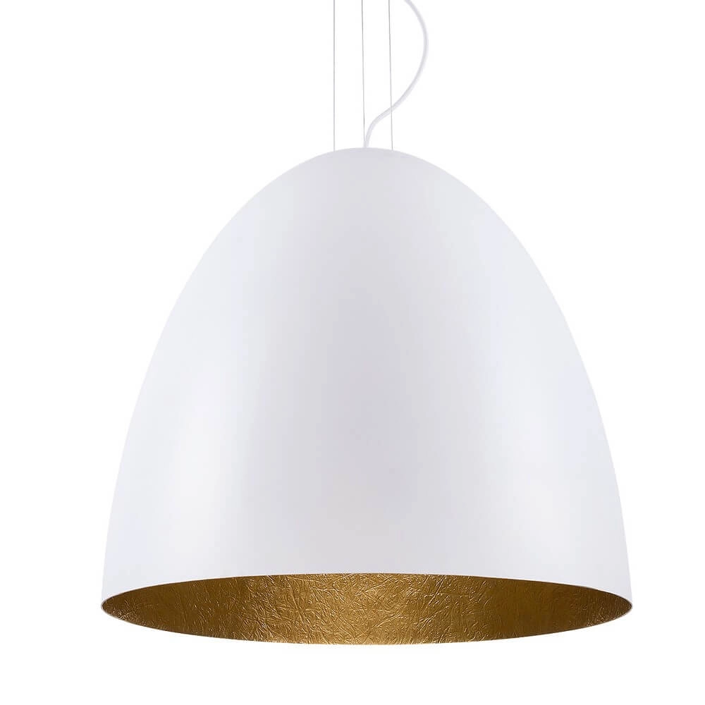 Lampe suspendue blanche Egg L Ø 55 cm