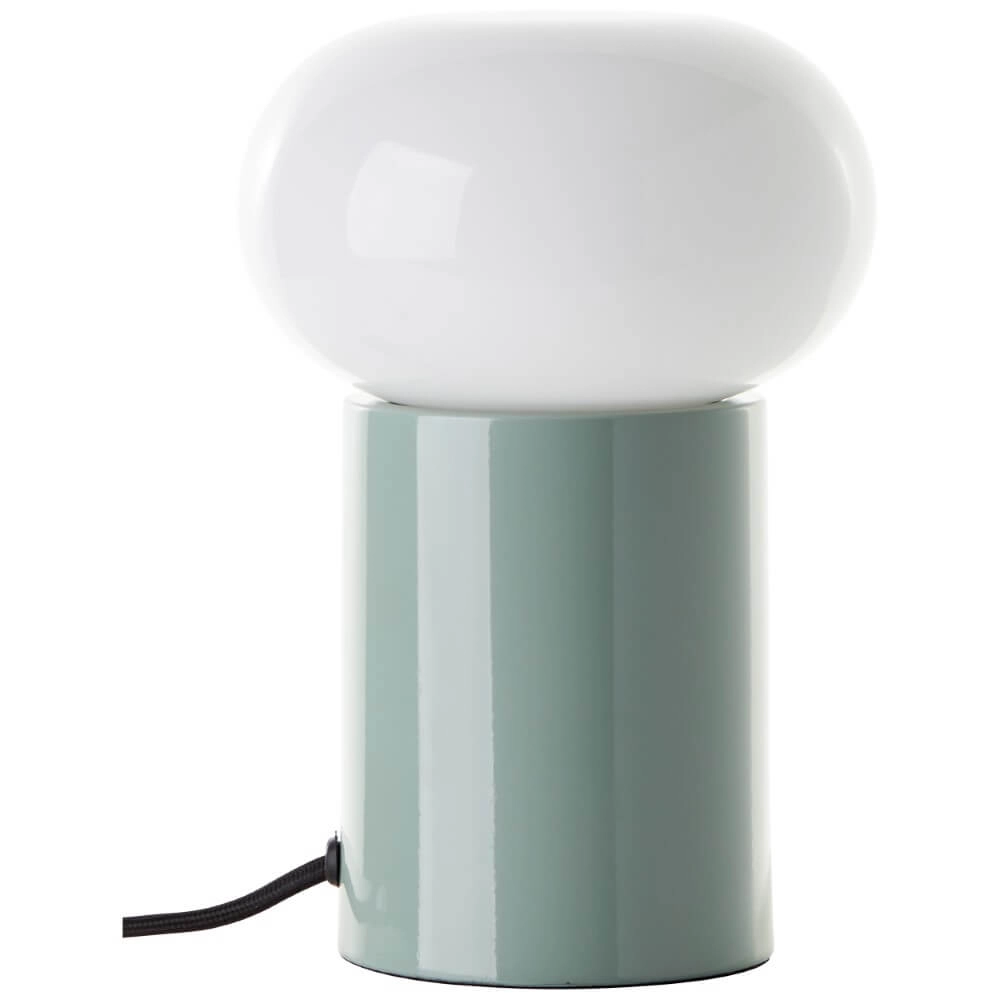 Lampe de table verte Knut avec verre blanc Brilliant 4004353430176