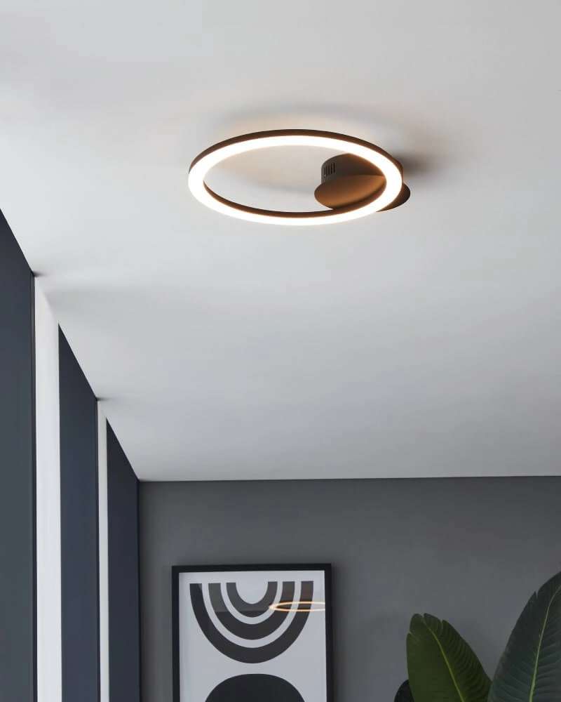 Plafonnier Zigbee Parrapos-Z 34x30cm noir Eglo 9008606231263