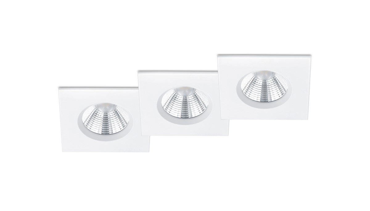 Spot encastré LED Zagros (3x) Salle de bains