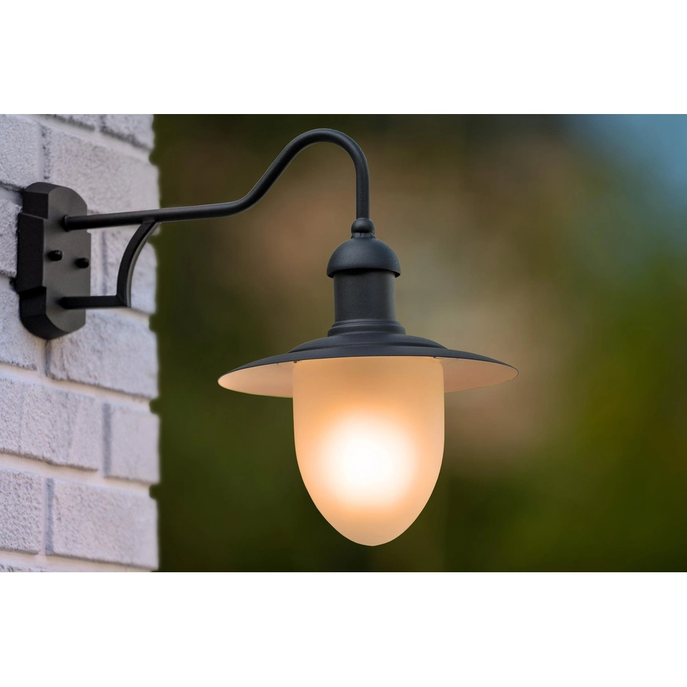 Lampe murale de campagne Aruba noir Ø 25cm