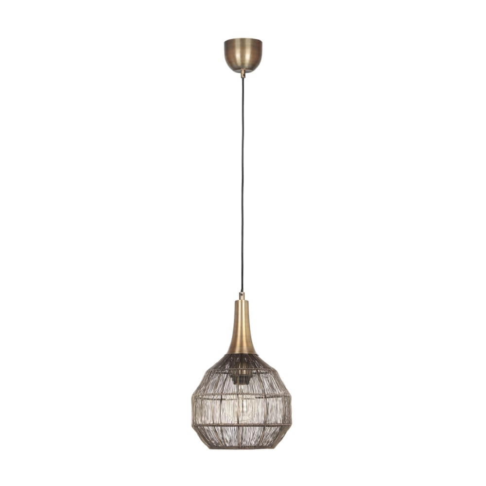 Lampe suspendue ronde Soraya Ø 26cm - bronze Trio 4017807617481