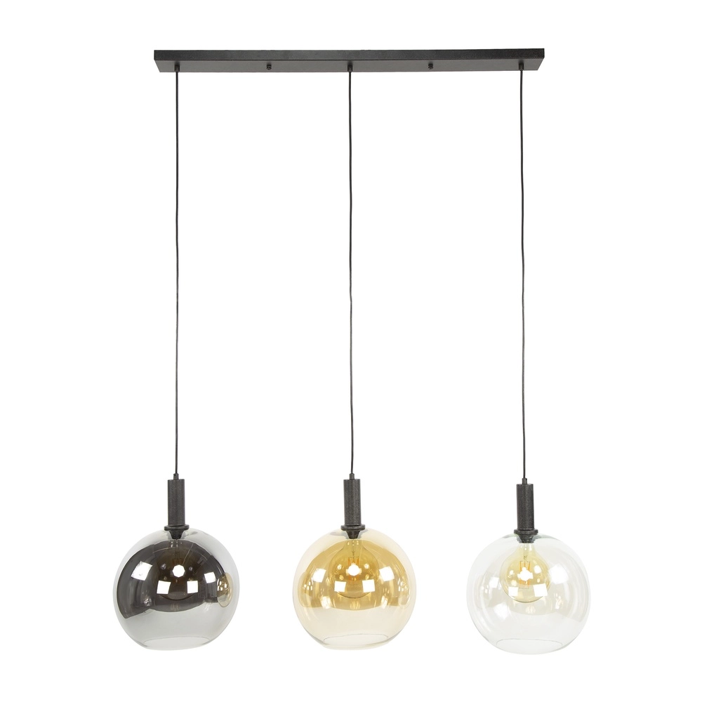 Lampe suspendue en verre Sfera 3x Ø 30cm - verre coloré Lyora 8716803512351