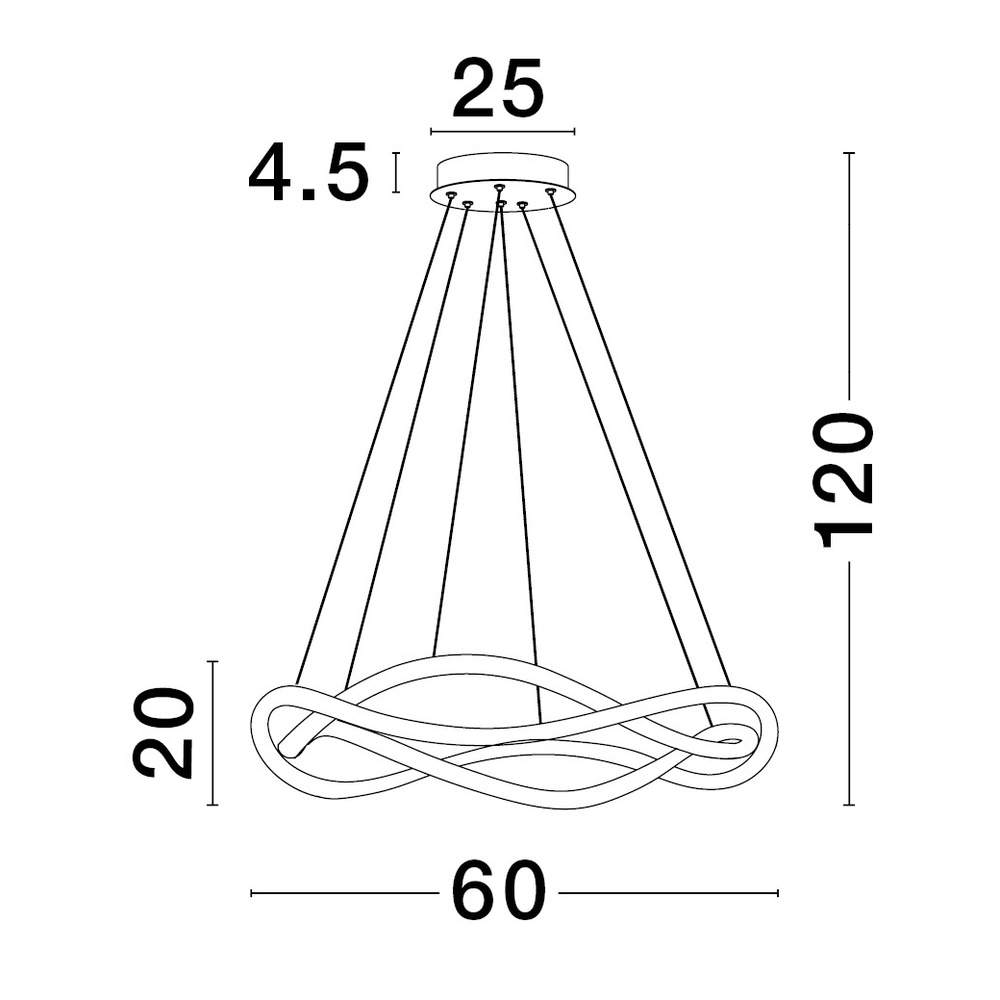 Suspension design Jinal noir Ø 60cm Lyora 5212017438737