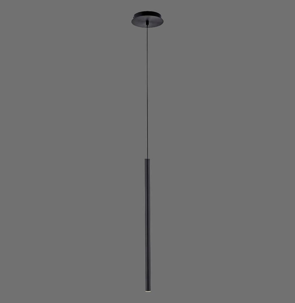 Lampe suspendue unique Flute 1 lumière noir Paul Neuhaus 4012248374764